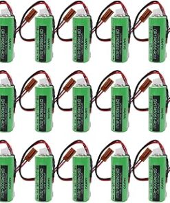 (15-Pcs) CR17450SE-R 3V 2500mAh PLC Battery with Plug for SANYO CR17450SE-R, for FANUC A98L-0031-0012 CNC System Special Electronic Equipment etc (3.0 Volt, 2.5 Ah, Non-rechargrable)