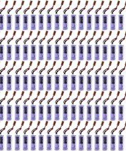 ﹙▷ 100 Pcs ◁﹚BR-AG 3V 1800mAh Battery with Brown Plug for BR-AG 3V Non-Rechargeable Lithium Battery