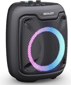 ZEALOT Party Speaker 180W Peak,3 Drivers Deep Bass Big Loud Speakers Bluetooth Wireless,Large Portable Bluetooth Speaker with 24 Hours Battery Life,IPX5 Waterproof Speaker for Outdoor Camping