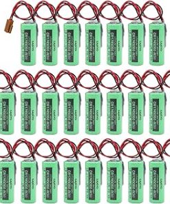 ﹙▷ 25 Pcs ◁﹚ 3V CR17450SE-R / A98L-0031-0012 2500mah PLC Battery for FANUC with Plug US Stock