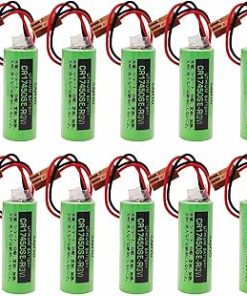 (10-Pack) CR17450SE-R 3V 2500mAh Battery for SANYO CR17450SE-R A98L-0031-0012 CR17450-17450 FANUC CNC Series PLC with 2P Plug