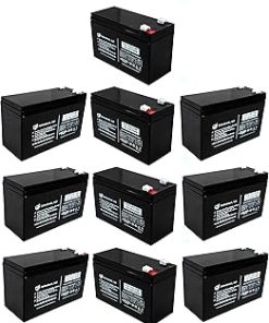 (10 Pack) UB1290-F2 Battery PS1290 PS-1290 12V 9AH SLA F2 Terminal PK1280F2 PS-1280 LP12-8.5 Lead Acid