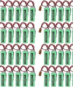 ﹙▷ 40 Pcs ◁﹚ 3V CR17450SE-R / A98L-0031-0012 2500mah PLC Battery for FANUC with Plug US Stock