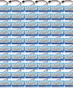«60 Pack» 3V 1800mah Q6BAT CR17335SE-R Lithium Battery for Mitsubishi QNS System Q6BAT Q25PRHCPU Q170HBATC