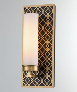 Ziggy 1-Light Bath Bar Sconce in Lacquered Gold