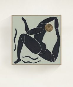 "Deco Figure I" Framed Giclee by Bella Lane, 48" x 48"