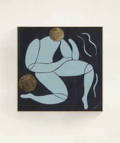 "Deco Figure II" Framed Giclee by Bella Lane, 37" x 37"