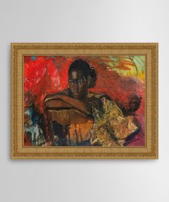 "Lady Sitting Holding Back of Chair" Framed Giclee by Boscoe Holder, 40" x 30"