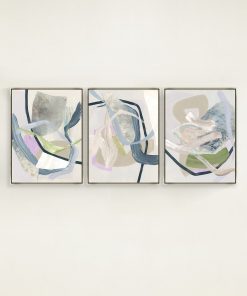 "Topaz Garden" Framed Giclees by Jean Kenna, 26" x 34" - Set of 3