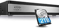 ZOSI 16CH 1080P DVR Video Surveillance Recorder with 2TB Hard Drive - 4-in-1 Supports HD-TVI, CVI CVBS AHD 960H Security Cameras, Remote Viewing, Motion Detection (Renewed)