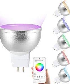 Zigbee 3.0 Smart MR16 Led Bulb 5W RGBW Work with SmartThings Tuya App Voice Contorl by Alexa Google Home Echo Plus Directly (6 Pack)