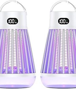 Zapper 2.0 Pro - 2 Pack Portable Bug Zapper, Indoor & Outdoor, Cordless Rechargeable Mosquito Zapper, Hanging Hook, 1500V High Voltage, Trap for Fly, Insect, Mosquito & Bugs