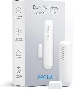 Zwave Door Sensor Window Sensor, Z-Wave Plus Enabled Aeotec 3-1 Door Window Sensor 7 Pro, Zwave Hub Required, Gen 7, White (Door / Window Sensor 7 Pro)