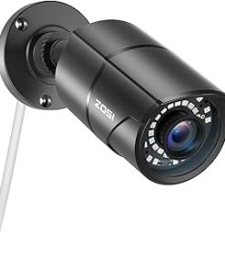 ZOSI H.265+2MP Security POE Camera, 1920x1080, 120ft Night Vision, 3.6mm Lens, IP67 Weatherproof Indoor Outdoor IP Camera 1080p (Only work with ZOSI PoE NVR,Model: 1AR-08EM-00/10/20-US)