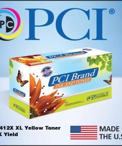 PCI Brand Remanufactured Toner Cartridge Replacement for HP 410X CF412X Yellow Toner Cartridge 5K Yield