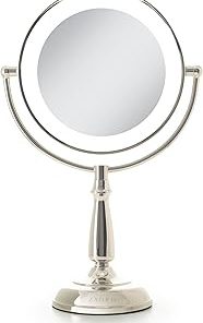 Zadro 11" Makeup Mirror with Lights and Magnification Dimmable Touch LED Lighted Makeup Mirror with Magnification 5X/1