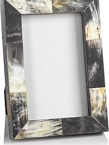 Zodax African Black Horn Inlaid Photo Frame - 4x6
