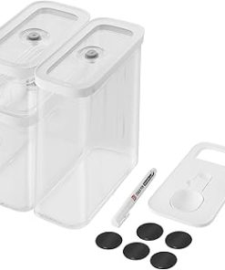 ZWILLING Fresh & Save CUBE Storage Organizer, 5-Piece Medium Set, Pantry Organizers and Storage, Plastic, BPA-Free Airtight Dry Food Storage Container for Storing Almonds, Banana Chips, Nuts and more