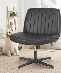 Zuna Mid-Back Office Task Chair - Ergonomic Back Supporting Mesh Back Desk Chair (White/Gray)