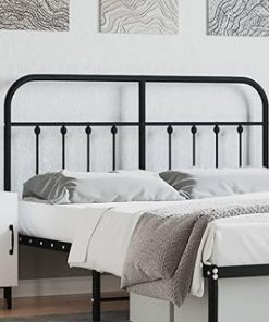 ZEYUAN Metal Headboard Upholstered Headboard Headboard for Sleep Number Bed Head Boards White 39.4"", 100 cm