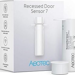 Zwave Door Sensor Aeotec Recessed Door Sensor 7, Z-Wave Plus Enabled Smart Door Sensor Battery Powered, SmartStart S2, Zwave Hub Required SmartThings Fibaro Home Centre 3 Hubitat