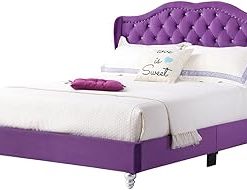 G1932-QB-UP Purple Upholstered Bed