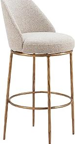 Zuo Nordhavn Swivel Barstool Gray