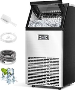 ZAFRO Countertop Ice Maker,30Lbs/24H,Automatic Cleaning Function and 24-Hour Timing Ice Machine with Ice Scoop&Ice Basket,for Home/Kitchen/Camping/Office,Black