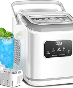 Zstar Nugget Ice Maker Countertop, 35.5Lbs/24H, Portable Ice Machine with Ice Scoop, Rapid Ice Making in 6-8min, Self-Auto-Cleaning & Timer Function, 45db, Chewable Pellet Ice Maker with Ice Basket