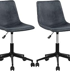 Zuna Mid-Back Office Task Chair - Ergonomic Back Supporting Mesh Back Desk Chair (White/Blue)
