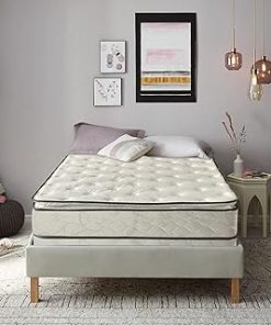 Zayton 10-Inch Medium Plush Pillowtop Innerspring Mattress and 8" Wood Boxspring/Foundation Set,Twin