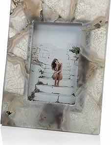 Zodax Preto Agate Photo Frame 4" X6"