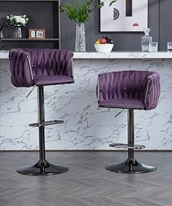 Zuri Furniture Cream Chateau Adjustable Height Swivel Bar Stool with Chrome Base
