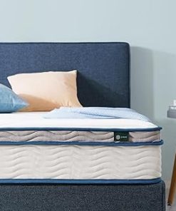 ZINUS 6 Inch Spring Sensation Hybrid Mattress [New Version], Full, Fiberglass Free, Medium Firmness, Durable Support, Certified Safe Foams & Fabric, Mattress in A Box