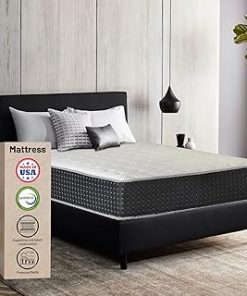 Zayton, 14-Inch Luxury Foam Encased Soft Hybrid Mattress, Pocket Coil Springs for Motion Isolation & Pressure Relief, Strong Edge Support, High Density Foam, 2" Fluffy Quilted Top, Queen, White