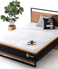 ZINUS 10 Inch Cooling Copper ADAPTIVE Pocket Spring Hybrid Mattress, Queen, Moisture Wicking Cover, Cooling Foam, Pocket Innersprings for Motion Isolation, Mattress in A Box