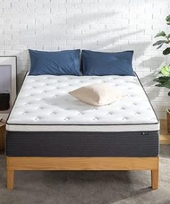 ZINUS 12 Inch Comfort Essential Pocket Spring Hybrid Mattress, Queen, Pressure Relieving Support, CertiPUR-US Certified, Mattress in A Box
