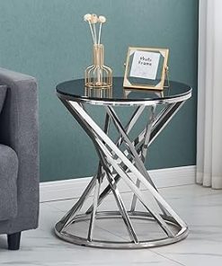 ZENY Side Table Set of 2 Chairside Table Narrow End Table with Storage Shelf and Drawers Small End Table for Bedroom Living Room Kitchen,Wood,Espresso