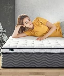 ZINUS 12 Inch True Support Hybrid Mattress [New Version], Full, Fiberglass Free, Medium Feel, Motion Isolation, Certified Safe Foams & Fabric, Mattress in A Box