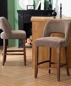 GOFLAME 30” Metal Bar Stools Set of 4, Bar Height Stools with Removable High Back, Home Industrial Bar Chairs with Footrest & Rubber Feet, Stackable Dining Breakfast Chair for Kitchen, Cafe, Gun Grey